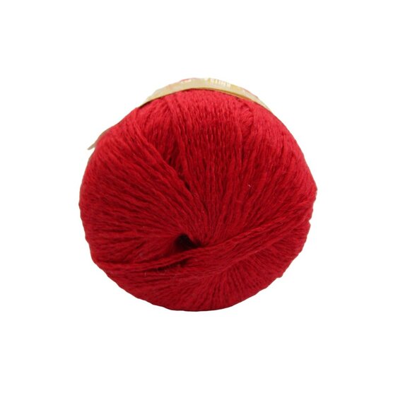 Pinguoin Red Cotton Linen Yarn 50g 135m 150yds 4 Ply Machine Washable - Picture 10 of 11